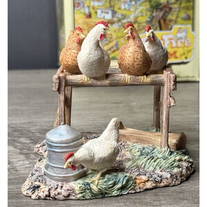 Schmid Border Fine Arts Lowell Davis "Gossips" Figurine Hens Chickens